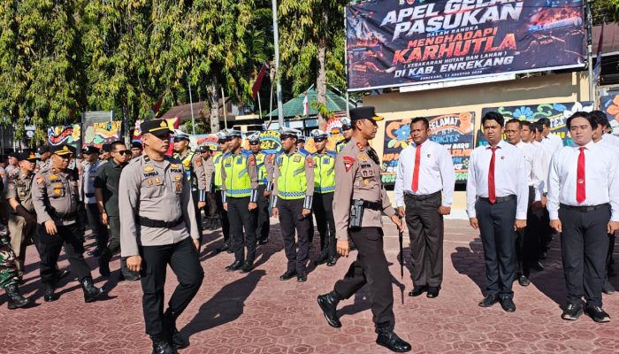 Polres Enrekang Gelar Apel Pasukan, Siapkan Langkah Antisipasi Karhutla