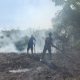 Sinergitas TNI-Polri, Babinsa dan Bhabinkamtibmas Kompak Padamkan Kebakaran Lahan di Desa Malimpung