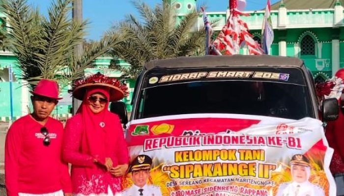 Kelompok Tani Sipakainge II Meriahkan HUT RI ke-81 dengan Karnaval Alsintan