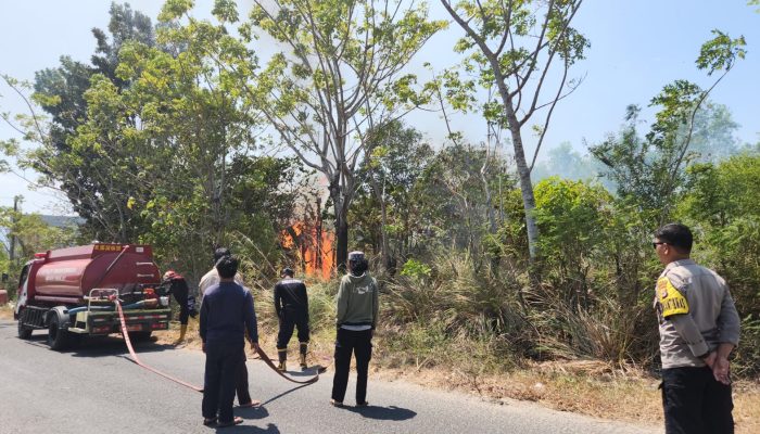 Gerak Cepat TNI-Polri dan Damkar Jinakkan Kebakaran Lahan 2 Hektare di Malimpung