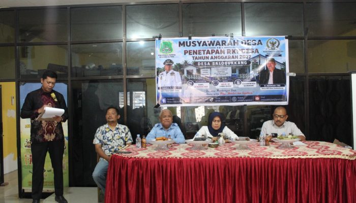 Pemdes Salobukkang Gelar Musyawarah Desa Penetapan RKPDesa Tahun Anggaran 2027.