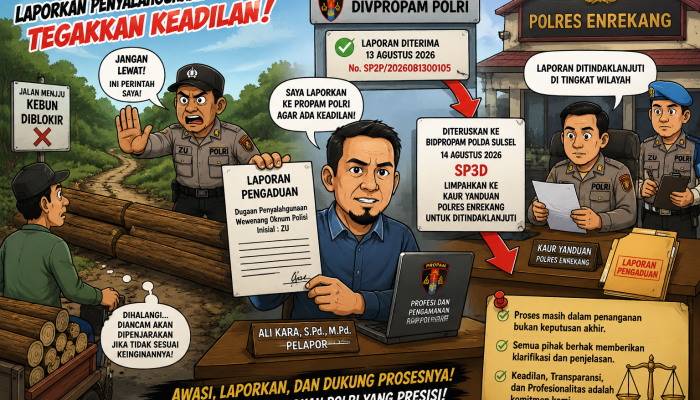 Dugaan Penyalahgunaan Wewenang Oknum Polisi di Enrekang Dilaporkan ke Propam, Penanganan Diteruskan ke Kapolres
