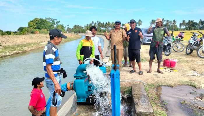 Ilyas Kades Tonrong Turun Langsung Bantu Petani Pasang Pompa Air