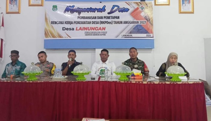 Pemdes Lainungan Gelar Musyawarah Desa, Bahas dan Tetapkan RKPDes Tahun Anggaran 2027