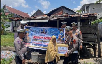Peringati Hari Lalu Lintas Bhayangkara, Satlantas Polres Bone Hadir Bantu Warga Kurang Mampu