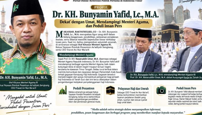 Dr. H. Bunyamin Yafid, Lc., M.A. Dekat dengan Umat, Mendampingi Menteri Agama, dan Peduli Insan Pers