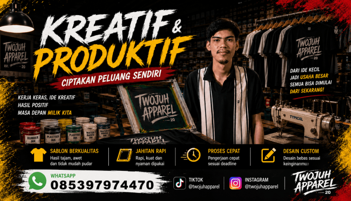 Jual HP Jadi Modal, Agus Junarto Bangun Usaha Sablon hingga Konveksi Sendiri