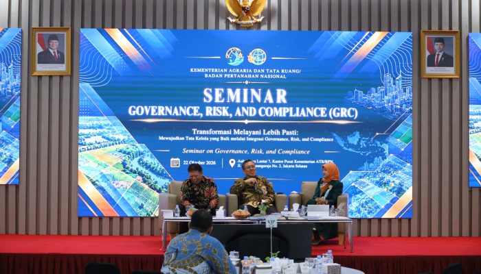 Terapkan Manajemen Risiko dengan Pendekatan GRC, Wamen ATR/Waka BPN Harapkan Pengendalian Risiko Berbasis Data. 